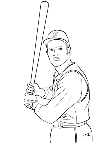 Roberto Clemente Coloring Page